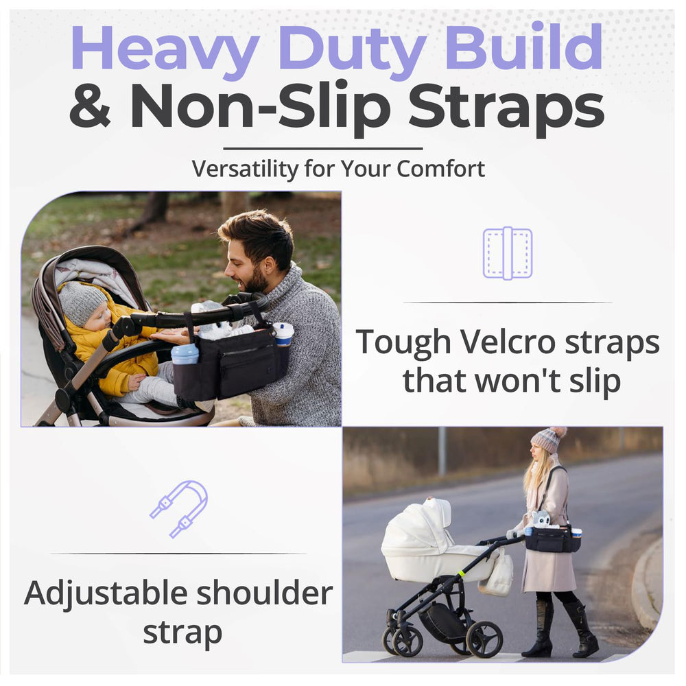Renaissance Baby non-slip straps keep the organizer firmly in place