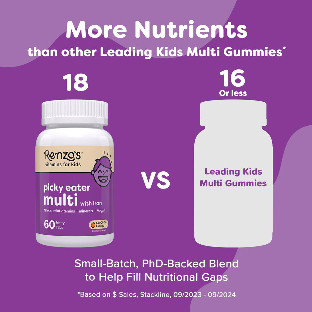 Vitamin-rich formula with iron and zinc supports growing kids' daily nutrition.