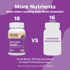 Vitamin-rich formula with iron and zinc supports growing kids' daily nutrition.