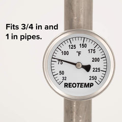 REOTEMP S2-F1 glass lens stays clear and resists yellowing for long term readability.