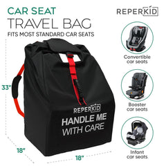 Reperkid car seat travel bag adjustable shoulder strap for comfortable transport