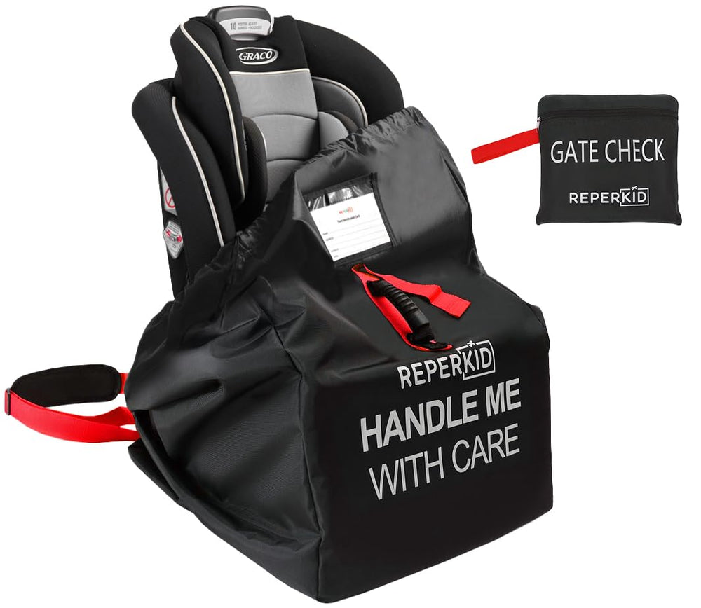 Reperkid car seat travel bag front view showing durable, protective design