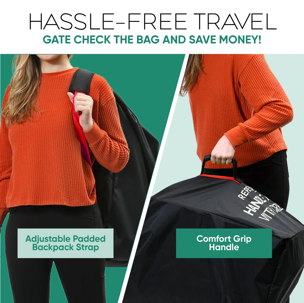 Reperkid car seat travel bag label slot enables quick gate identification