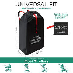 Reperkid large stroller bag label slot for quick gate check identification