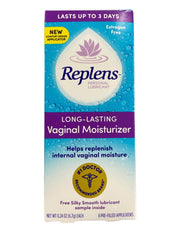 Replens disposable applicator in use for convenient moisture delivery
