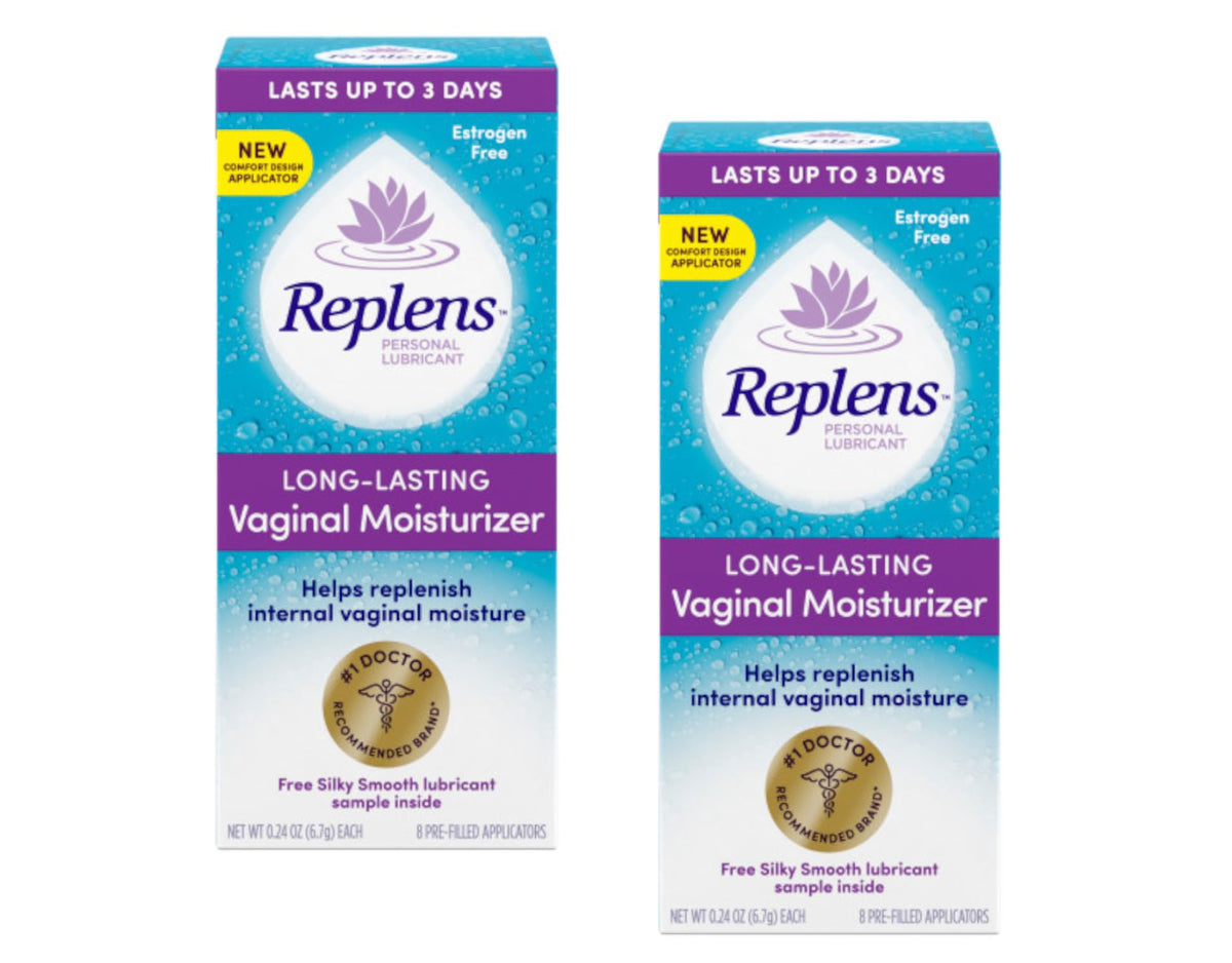 Replens long lasting vaginal moisturizer with eight pre-filled applicators for mess-free use