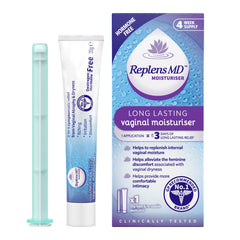 Replens MD pre-filled applicator offers convenient use for discreet, targeted moisture.