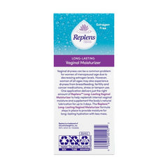 Pack of three Replens tubes highlights value and ready-to-use moisture.