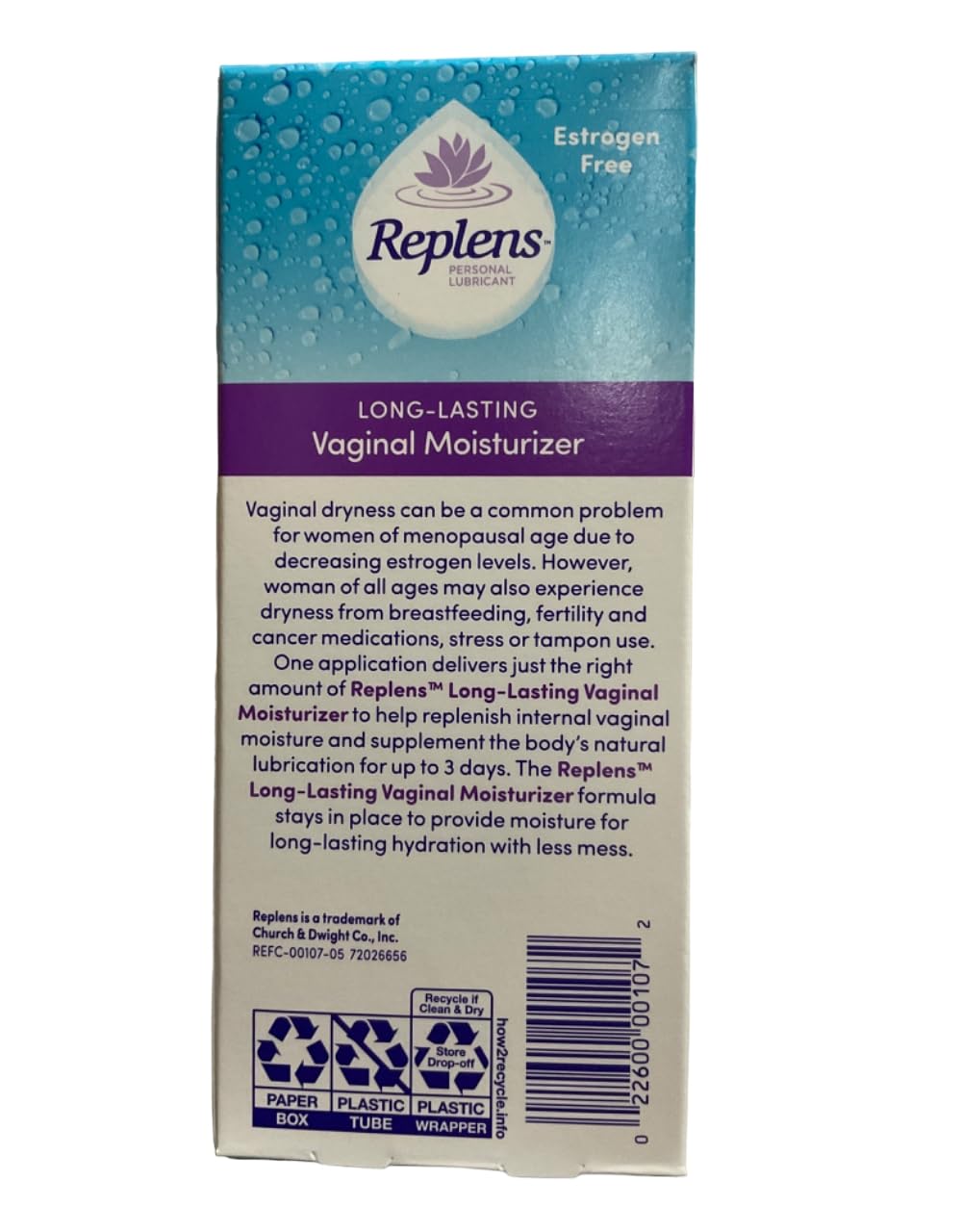 Replens usage steps image showing simple, discreet routine