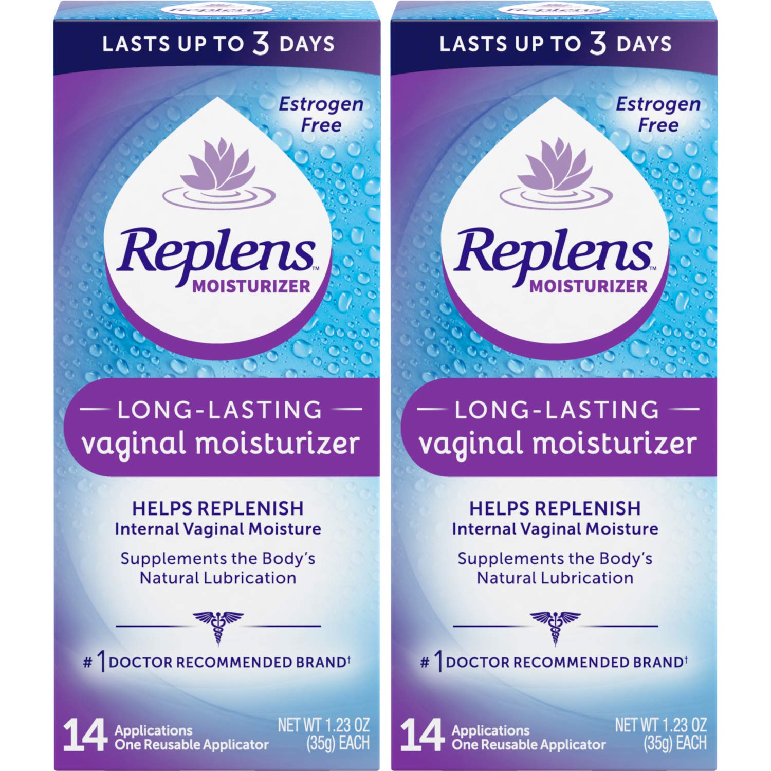 Replens vaginal moisturizer tube ready for easy, mess-free application.
