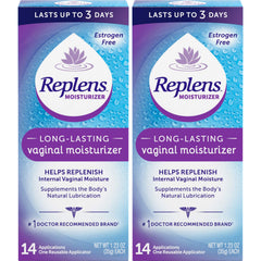 Replens vaginal moisturizer tube ready for easy, mess-free application.
