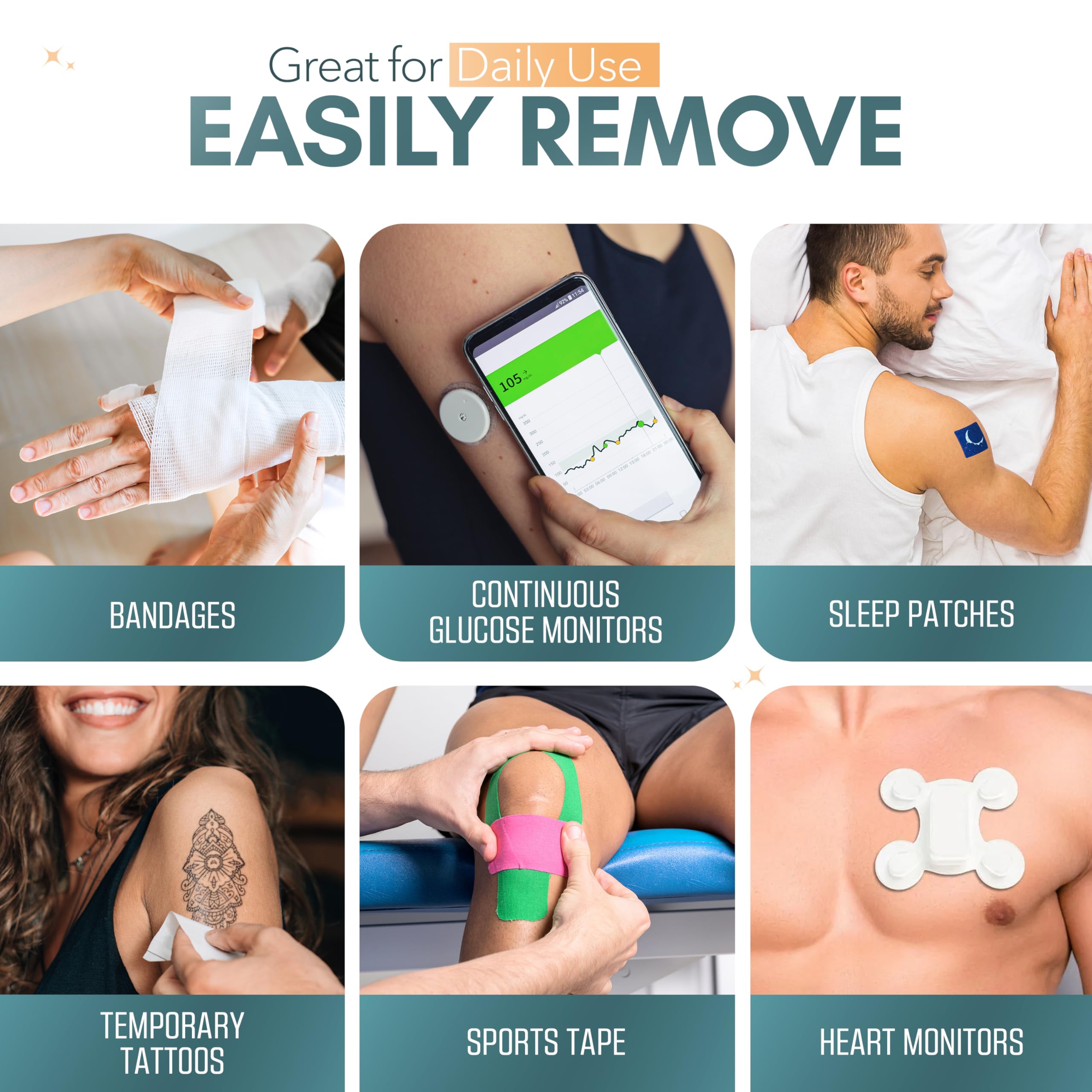 Rescue Patch 10ml bottle label emphasizes medical-grade adhesive remover for sensitive skin.