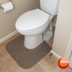 RESILIA commode mat non-slip back tan prevents slips on wet floors