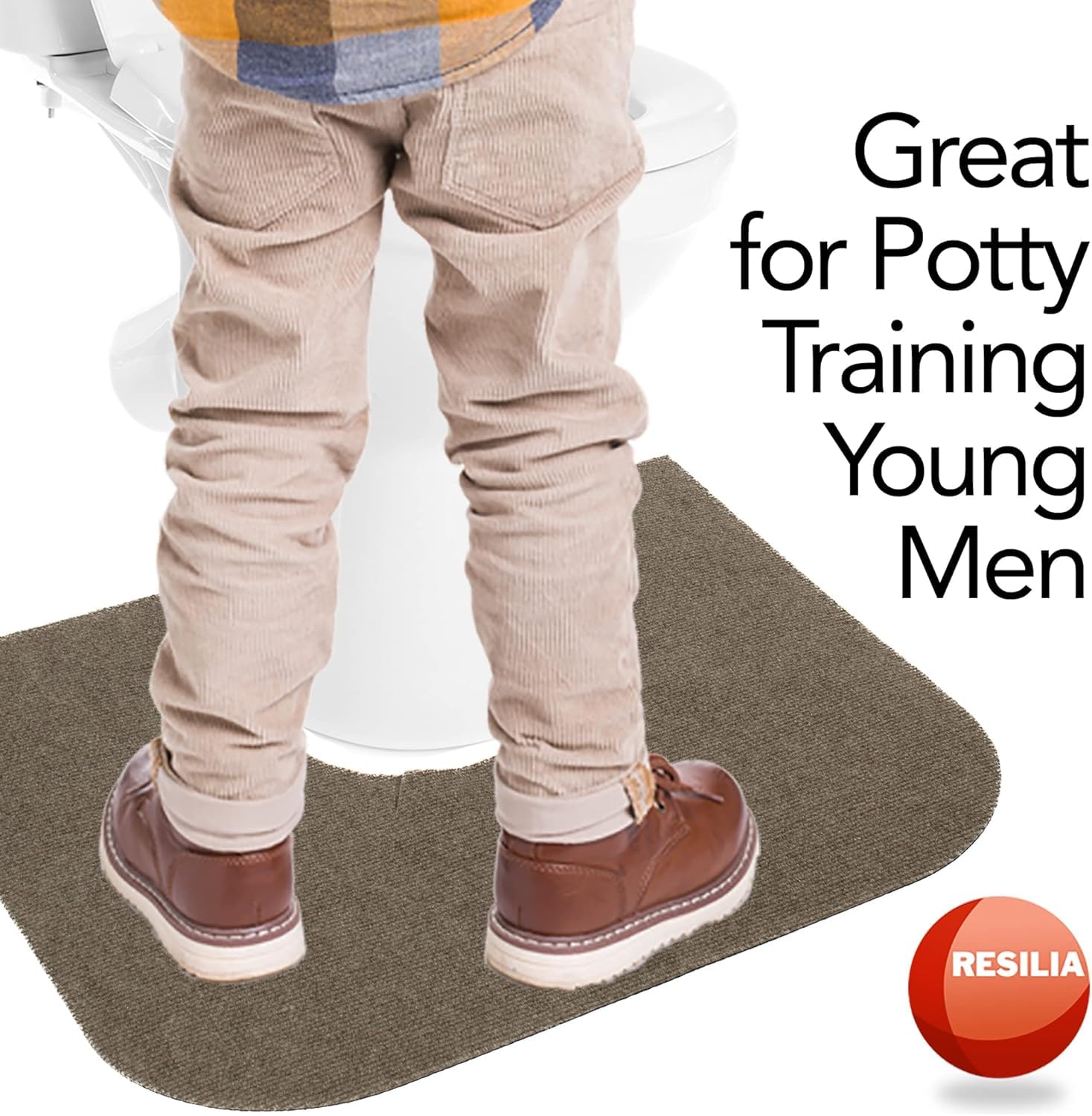 RESILIA recycled-materials mat eco-friendly tan supports sustainable potty training