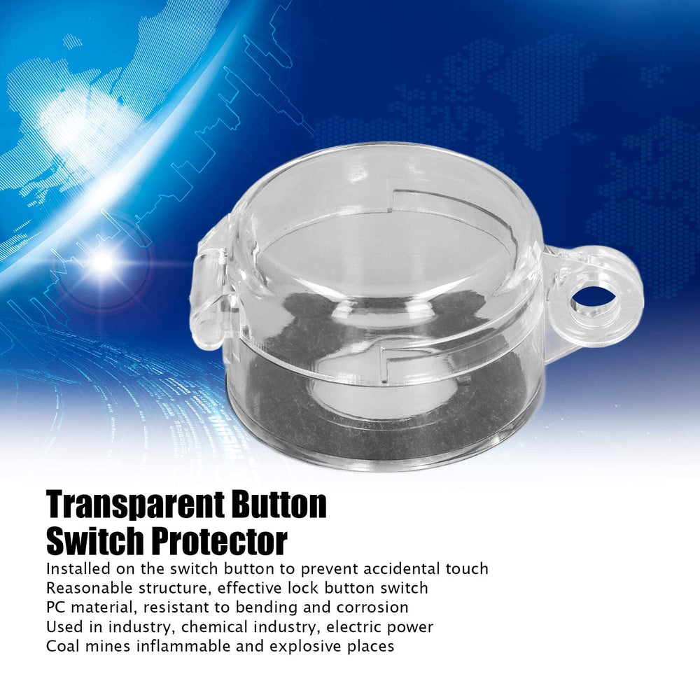 Respicefinem push-button lockout transparent cover, keeps buttons safe during maintenance.