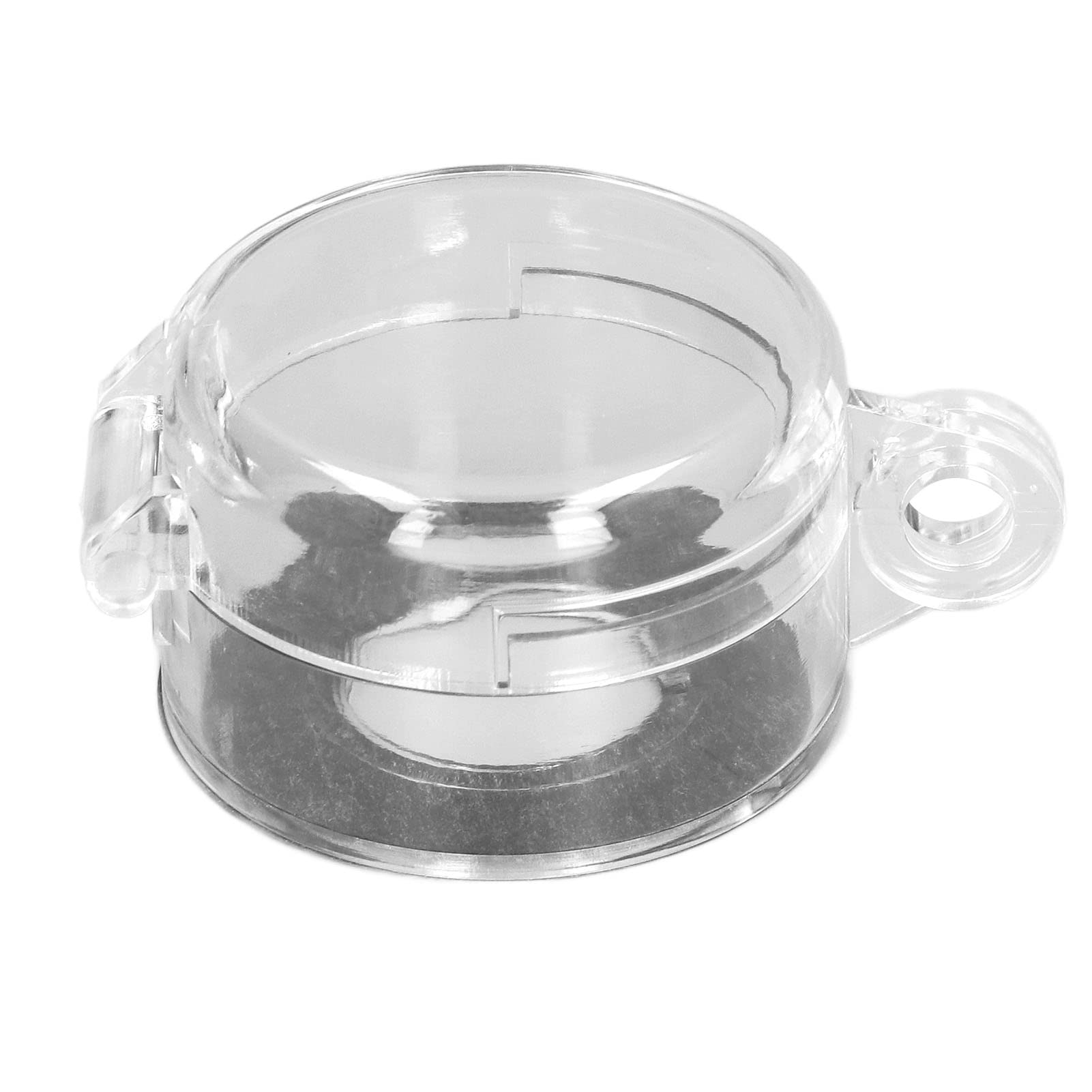 Respicefinem round emergency stop cover, enhances safety and quick status check.