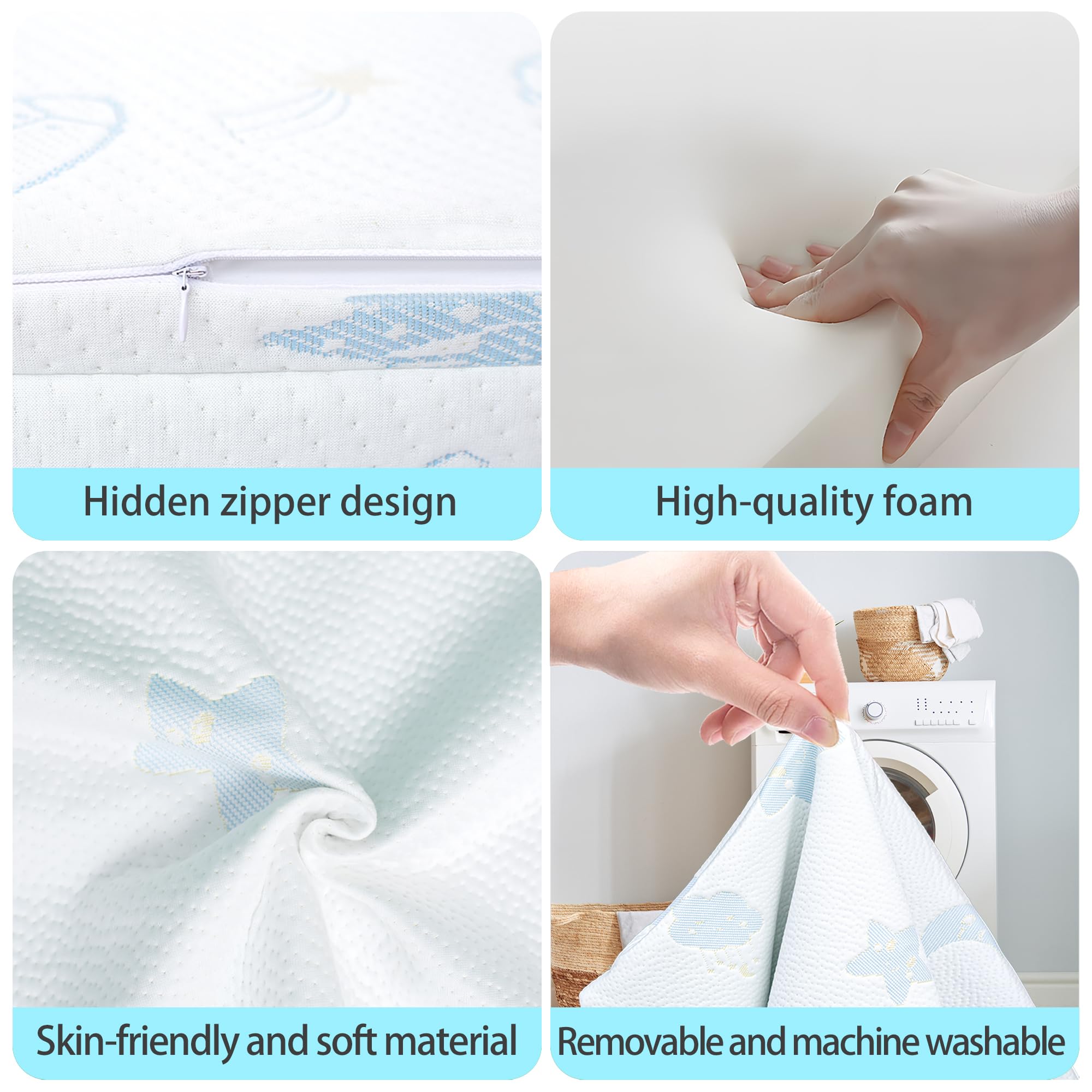 Cotton jacquard outer with star and moon elements for gentle sleep