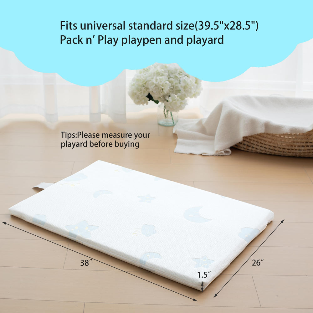 Fits most playards for seamless nap surface during on-the-go trips