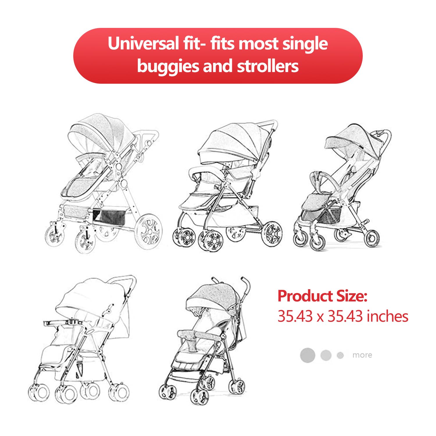 RESTCLOUD shade with safety zipper for easy check on baby