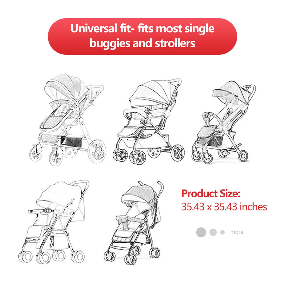 RESTCLOUD shade with safety zipper for easy check on baby