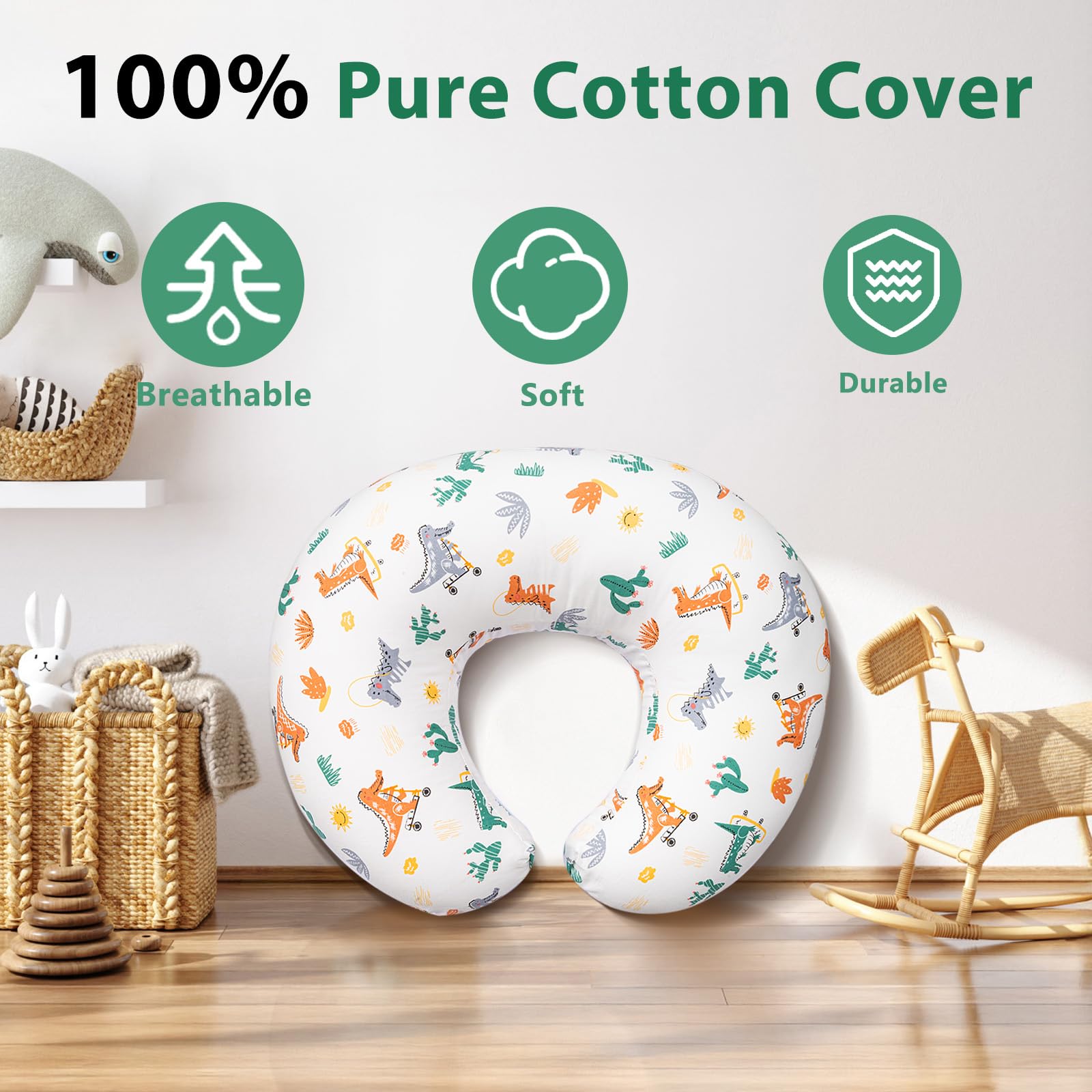Resylp nursing pillow offers ergonomic support for caregiver and baby.