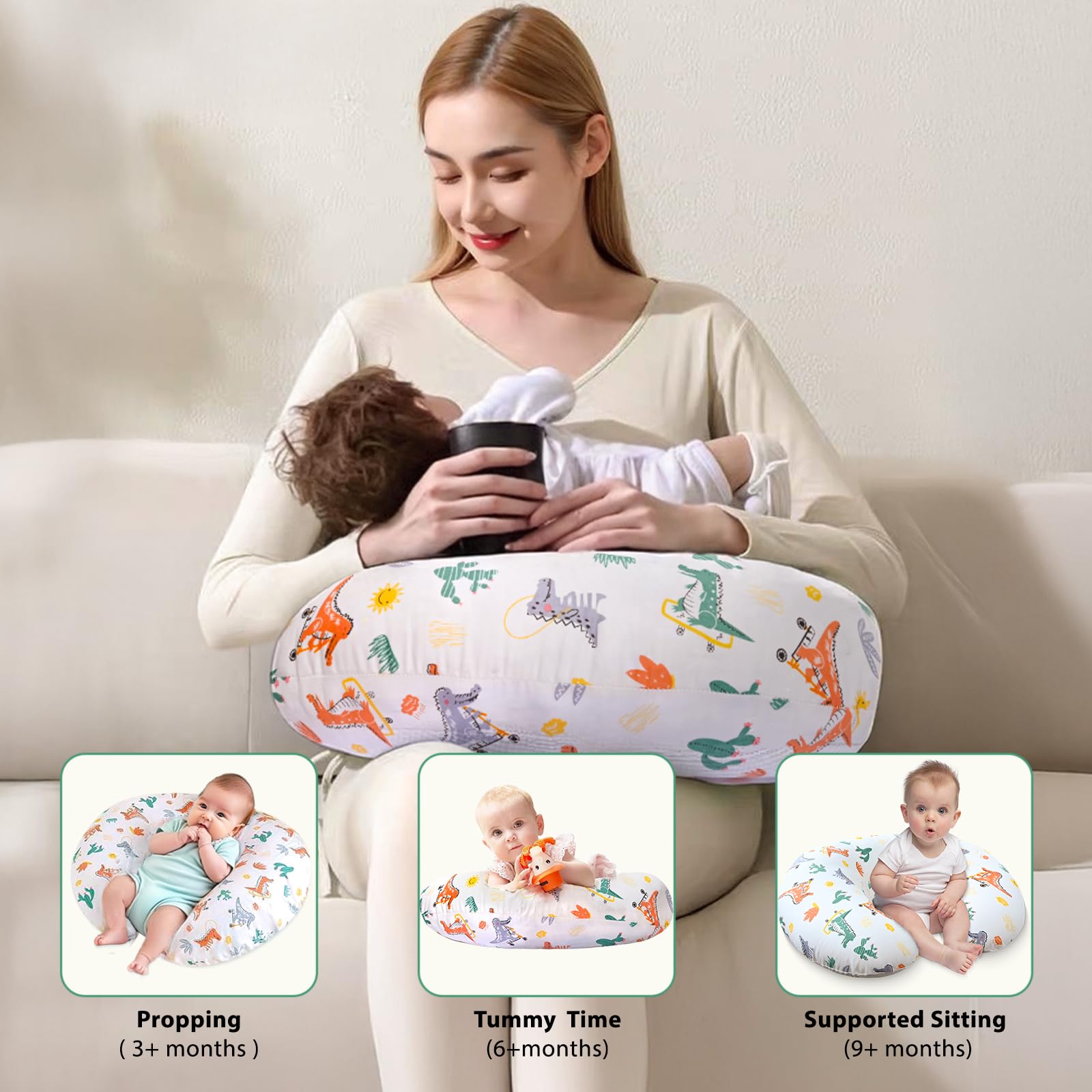 Resylp nursing pillow hidden zipper protects delicate skin and edges.
