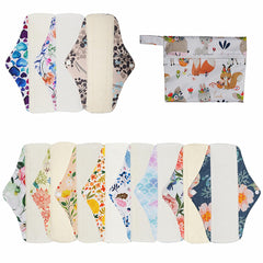 ReuseLife 12-piece cloth pads set for regular flow protection.