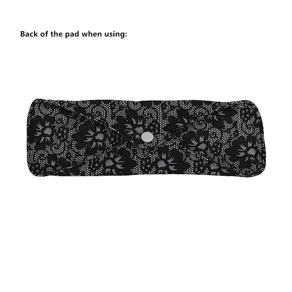 ReUseLife pad wings with snap secure underwear protection.