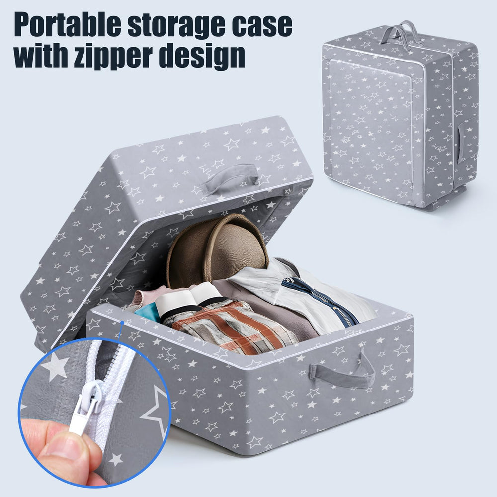 REAWUL travel bed with zippered storage keeps essentials handy
