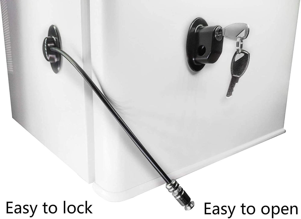 REZIPO easy-install fridge lock mounted on fridge door with no drilling.