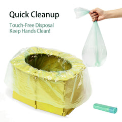 Rhastex leak-proof cleaning bags roll for mess-free disposal.