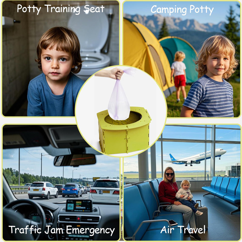 Rhastex portable potty seat supports up to 50 pounds with stable no-tip design.