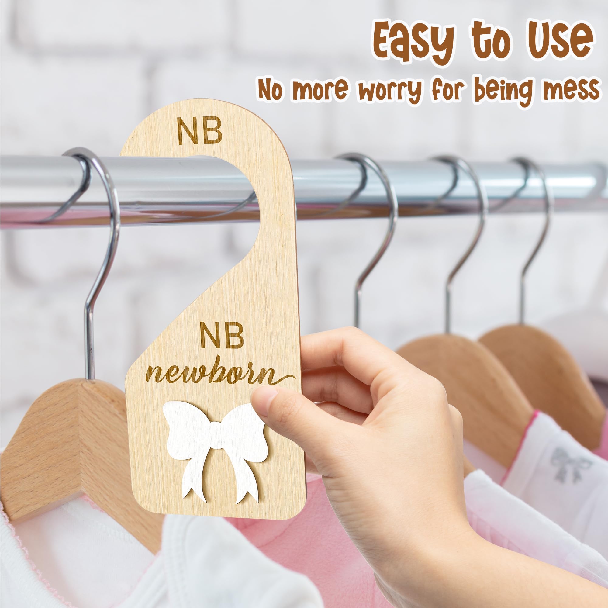 Dividers provide easy access to age-appropriate clothes.