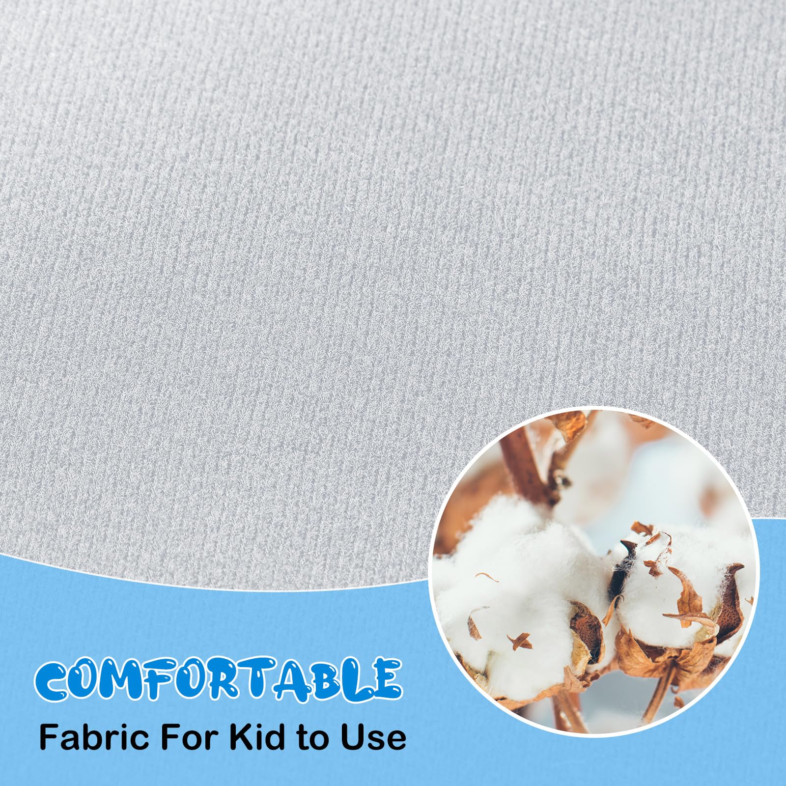 Riakrum universal-fit belt cover suitable for car seats in white.