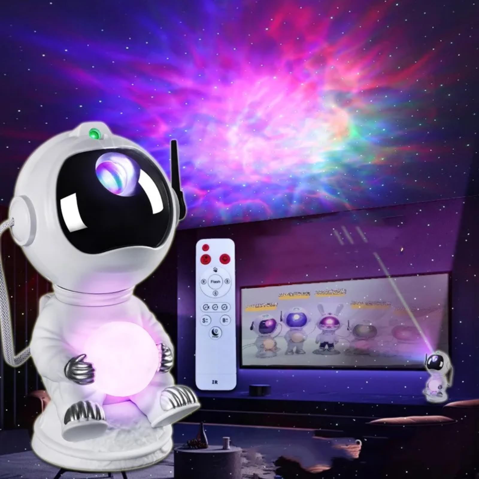 RicecdCAT Spaceman Galaxy Projector offers 360-degree adjustment for versatile projection
