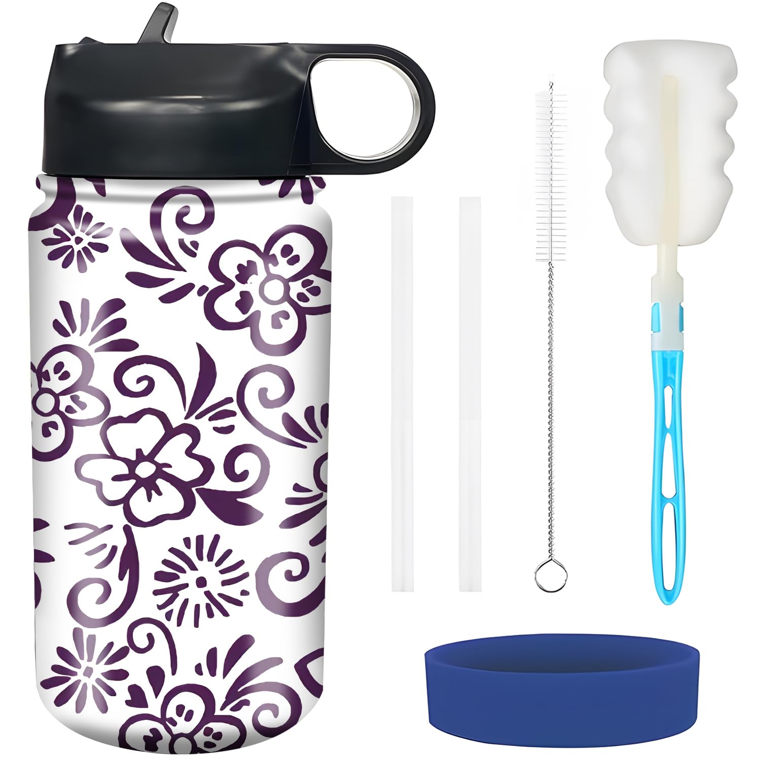 rickyh style kids water bottle with straw lid for school use and easy hydration