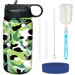 Rickyh Style kids bottle with straw lid, insulated steel for durable on-the-go hydration.
