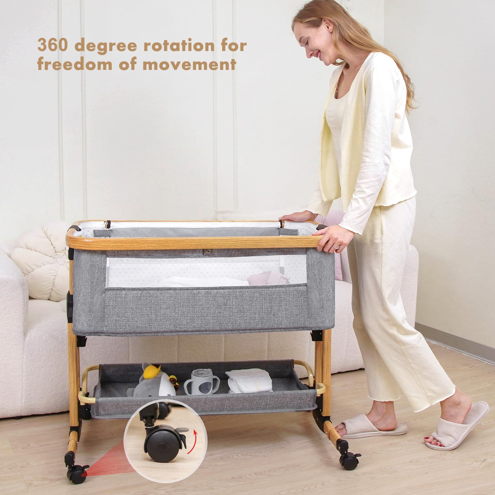 RICUTON Breathable mesh sides offer visibility and airflow for monitoring.