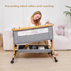 RICUTON Bassinet wheels with brakes enable quiet, smooth mobility.