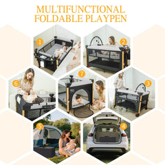 RICUTON bassinet with 360-degree breathable mesh for easy baby monitoring