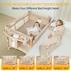 RICUTON bassinet with four-height adjustment for bed-height matching