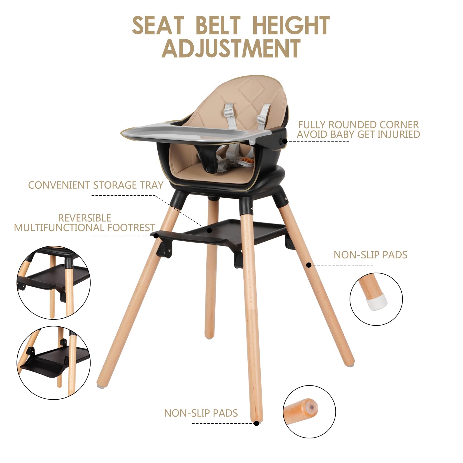 RICUTON high chair in use at dining room setting.