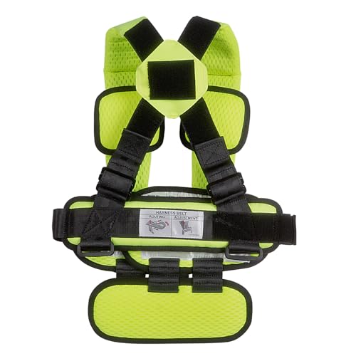 RideSafer small yellow vest side view emphasizing quick installation in busy mornings
