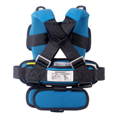 RideSafer XS vest close-up shows strap closure flexibility and secure fit