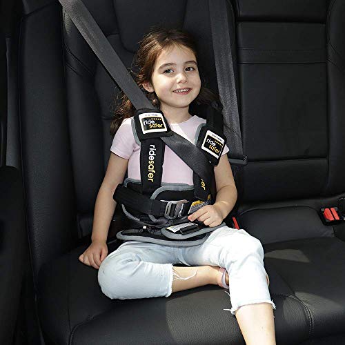 RideSafer XS yellow vest in a compact travel case highlights easy packing for trips