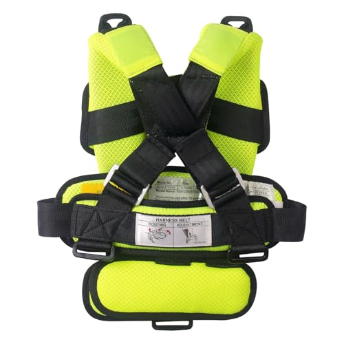 RideSafer XS yellow vest installed with lap belt shows easy, secure installation