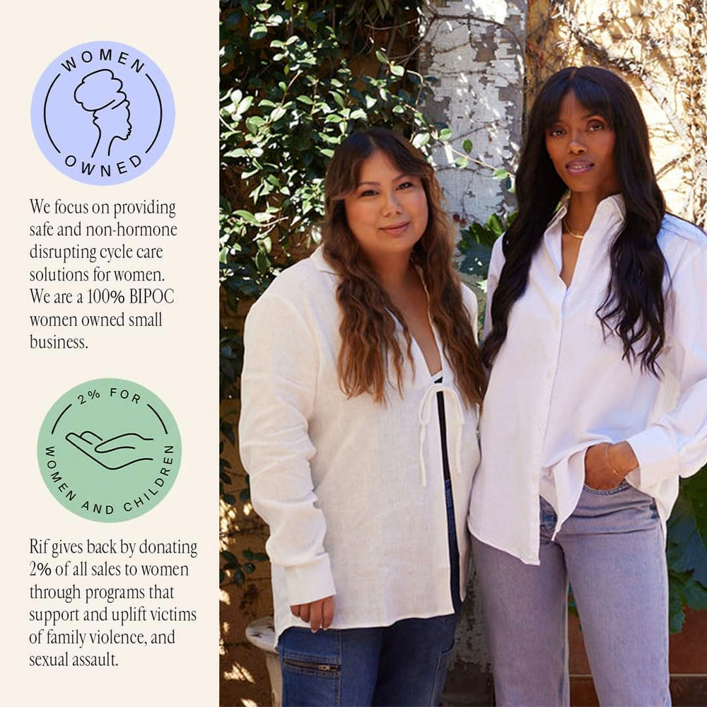 Rif Care biodegradable sugar-based backing keeps you dry and reduces waste