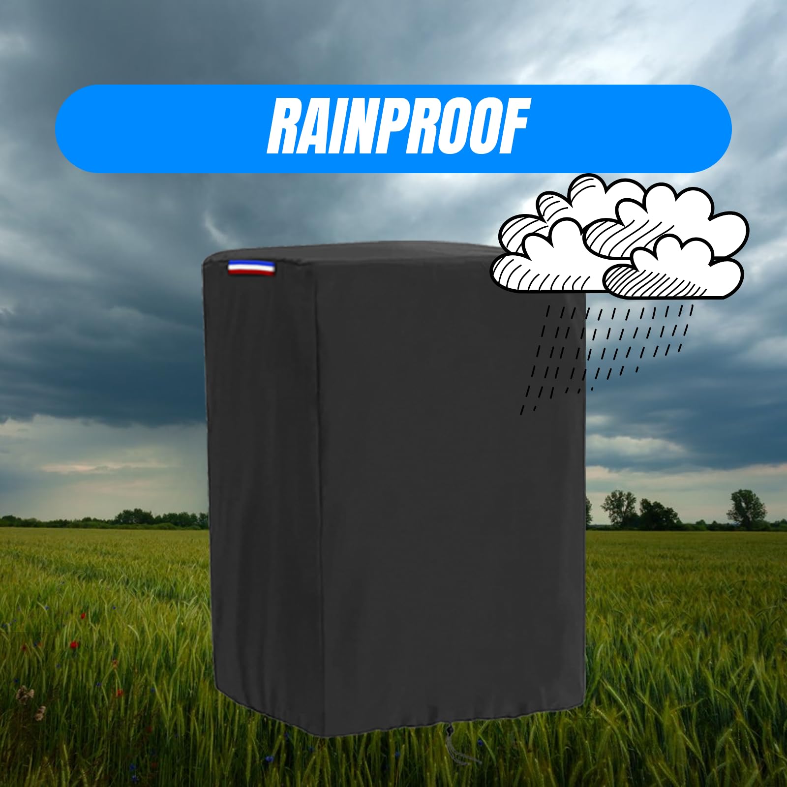 Rilime wagon cover featuring adjustable drawstring for secure fit
