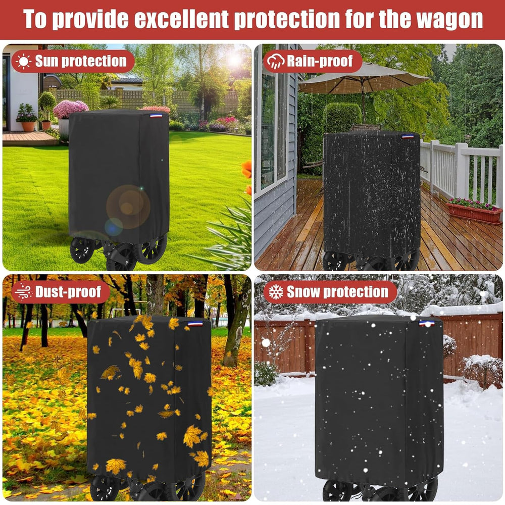 Rilime wagon cover with handle access for easy placement