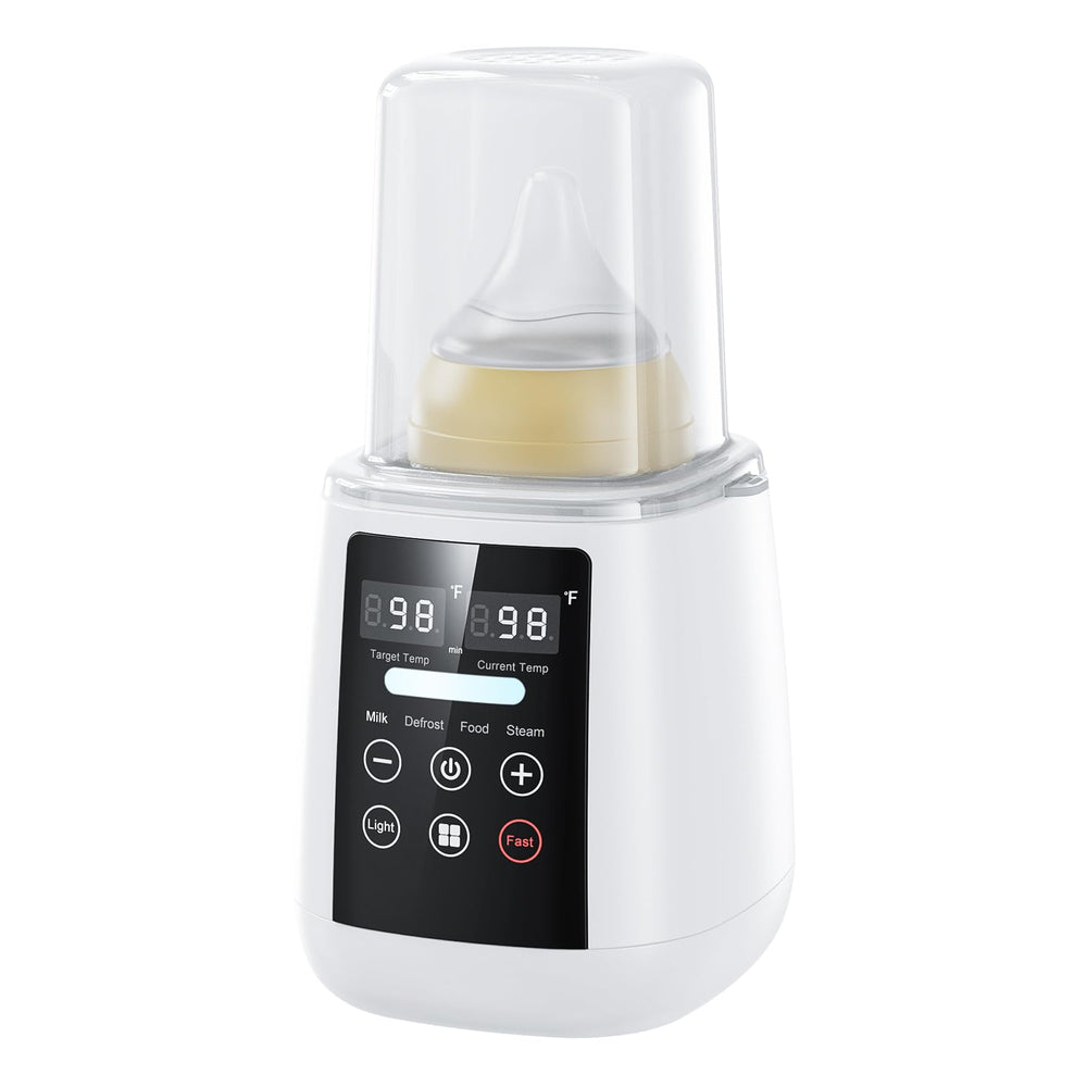 Rimaxao Bottle Warmer night-light display offers precise heating for effortless nighttime feeds.